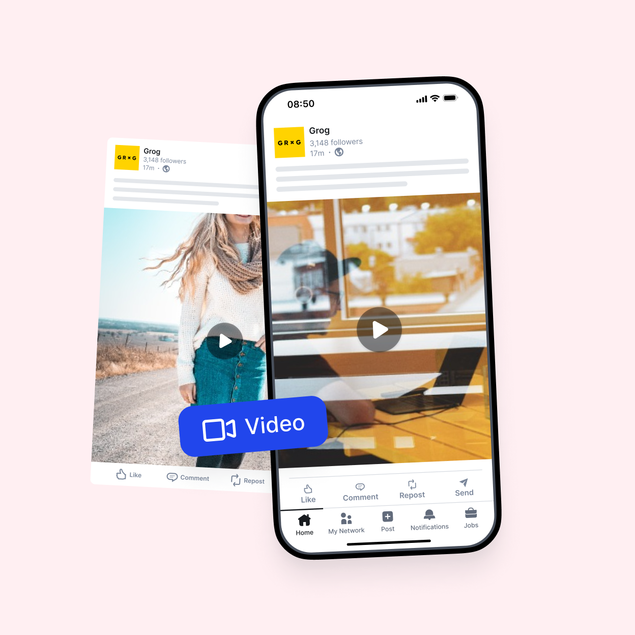 Auto-publish videos on personal profiles.